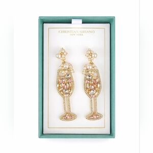 Christian Siriano Gold and Pink Earrings